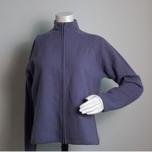 Woolrich Purple Zip up Sweater